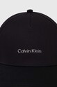 Akcesoria Calvin Klein czapka z daszkiem bawełniana K60K610525 czarny