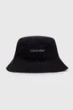 czarny Calvin Klein kapelusz dwustronny bawełniany Damski