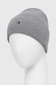 Tommy Hilfiger czapka z domieszką kaszmiru AW0AW15309 szary AW23