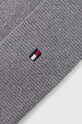 Akcesoria Tommy Hilfiger czapka z domieszką kaszmiru AW0AW15309 szary