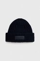 Tommy Hilfiger sapka gyapjú keverékből sima sötétkék AW0AW15325