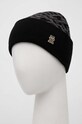 Akcesoria Tommy Hilfiger czapka z domieszką wełny AW0AW15327 czarny