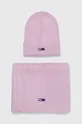 ροζ Σκούφος και κασκόλ Tommy Jeans Γυναικεία