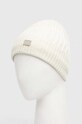 Čepice z vlněné směsi Tommy Jeans AW0AW15462 béžová AW23