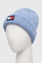 Tommy Jeans czapka z domieszką wełny AW0AW15464 niebieski AW23