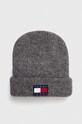 Tommy Jeans czapka z domieszką wełny pozostałe szary AW0AW15464