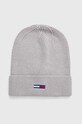 Tommy Jeans czapka aplikacja szary AW0AW15474