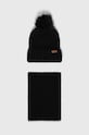 Barbour czapka i szalik pozostałe czarny LGS0023