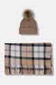 Barbour pălărie și eșarfă cu modele bej LGS0054