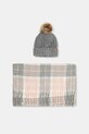 Barbour palarie si esarfa cu modele gri LGS0077