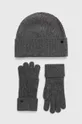 siva Kapa in volnene rokavice Lauren Ralph Lauren Ženski