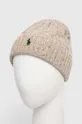 Шерстяная шапка Polo Ralph Lauren серый
