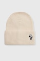 Čiapka s prímesou vlny Karl Lagerfeld s prímesou vlny béžová 236W3405