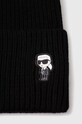 Akcesoria Karl Lagerfeld czapka z domieszką wełny 236W3405 czarny