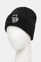 Vlněná čepice Karl Lagerfeld 236W3407 černá AA00
