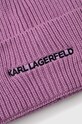 Akcesoria Karl Lagerfeld czapka z domieszką kaszmiru 236W3413 fioletowy