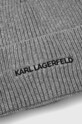 Akcesoria Karl Lagerfeld czapka z domieszką kaszmiru 236W3413 szary
