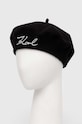 Вълнена барета Karl Lagerfeld 236W3418 черен AW23