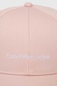 Bavlněná baseballová čepice Calvin Klein Jeans K60K608849 růžová SS24