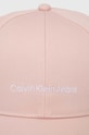 Bavlněná baseballová čepice Calvin Klein Jeans K60K608849 růžová SS24