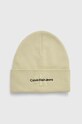 Calvin Klein Jeans czapka bawełniana aplikacja zielony K60K611254