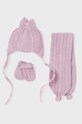Dětská souprava Mayoral Newborn Gift box středně silná fialová 9663.2B.Newborn.9BYX
