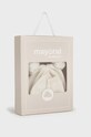 Mayoral Newborn komplet bawełniany niemowlęcy Gift box beżowy 9668.2F.Newborn.9BYX