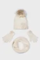 μπεζ Παιδικό καπέλο, κολάρο λαιμού και γάντια Mayoral Για κορίτσια