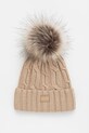 Jamiks czapka dziecięca KIRSTEN z domieszką wełny beżowy KIRSTEN.II.Nak.JZG276.G