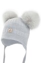 Детская шапка с примесью шерсти Jamiks SERGIO.IIA.Nak.JZG050.G серый AW23