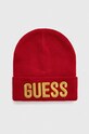 Guess czapka dziecięca aplikacja czerwony J0BZ12.Z2Q00.9BYX