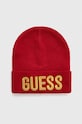 Guess czapka dziecięca aplikacja czerwony J0BZ12.Z2Q00.9BYX