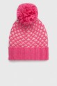 Dětská čepice s příměsí vlny United Colors of Benetton s příměsí vlny růžová 115HQA00Q.G.SEASONAL