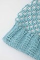 Дитяча шапка з домішкою вовни United Colors of Benetton 115HQA00Q.G.SEASONAL бірюзовий AW23