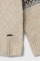 Dziewczynka Pepe Jeans sweter z domieszką wełny dziecięcy PG701074 beżowy