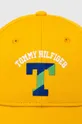 Otroška bombažna bejzbolska kapa Tommy Hilfiger oranžna