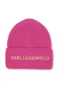 fialová Detská čiapka Karl Lagerfeld Detský