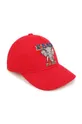 κόκκινο Παιδικό βαμβακερό καπέλο μπέιζμπολ Kenzo Kids Παιδικά