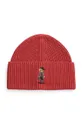 czerwony Polo Ralph Lauren czapka bawełniana dziecięca Dziecięcy