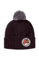 Detská čiapka Jack Wolfskin POMPOM BADGE burgundské 1911751