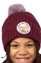 Jack Wolfskin caciula copii POMPOM BADGE 1911751 burgundia AW24