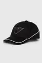 μαύρο Παιδικό βαμβακερό καπέλο μπέιζμπολ Emporio Armani Παιδικά