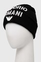 Dětská čepice s příměsí vlny Emporio Armani 404688.3F570 černá AW23