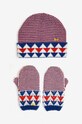 Дитяча шапка і рукавички Bobo Choses 223FH002 бордо AW23