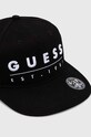 Akcesoria Guess czapka z daszkiem bawełniana AM9292.COT01 czarny