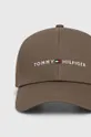 Βαμβακερό καπέλο του μπέιζμπολ Tommy Hilfiger πράσινο