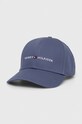 Tommy Hilfiger czapka z daszkiem bawełniana aplikacja niebieski AM0AM11244