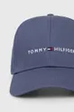 Tommy Hilfiger czapka z daszkiem bawełniana niebieski