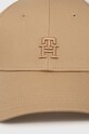Doplnky Bavlnená šiltovka Tommy Hilfiger AM0AM11448 béžová