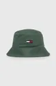 πράσινο Βαμβακερό καπέλο Tommy Jeans Ανδρικά
